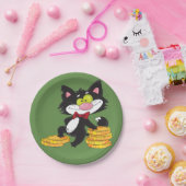Chat mit Geldpapier-Tellern Pappteller (Party)