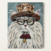 Chat mit Hut und Brille Planer (Rückseite)