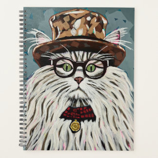 Chat mit Hut und Brille Planer