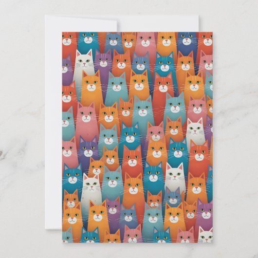 Chat-Muster Feiertagskarte (Vorderseite)