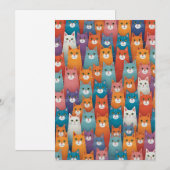 Chat-Muster Feiertagskarte (Vorne/Hinten)