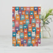 Chat-Muster Feiertagskarte (Stehend Vorderseite)