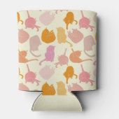 Chat Muster rosa Orange Personalisiert Dosenkühler (Rückseite)