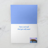 Chat-Nickerchen erhält Wohlfühlkarte Karte (Innenseite)