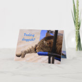 Chat-Nickerchen erhält Wohlfühlkarte Karte (Vorderseite)