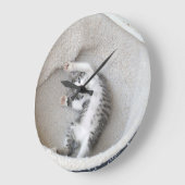 Chat Nickerchen Wall Clock Große Wanduhr (Winkel)