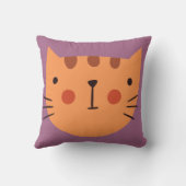 Chat Niedlich Orange Kinderzimmer Baby Room Kissen (Rückseite)