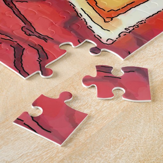 Chat Noir auf dem Boden Puzzle (Seite)