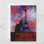 Chat Noir Bastille Day Einladung (Rückseite)