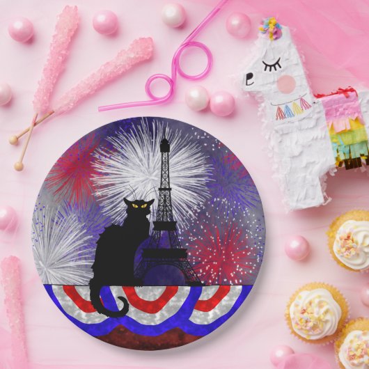 Chat Noir Bastille Day Pappteller (Party)