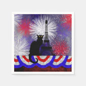 Chat Noir Bastille Day Serviette (Vorderseite)