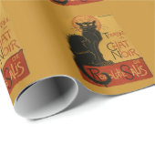 Chat Noir - Black Cat Christmas Wrapping Paper Geschenkpapier (Rolleneckpunkt)