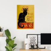 Chat Noir, Black Cat, französische Diskothek Vinta Poster (Heimbüro)