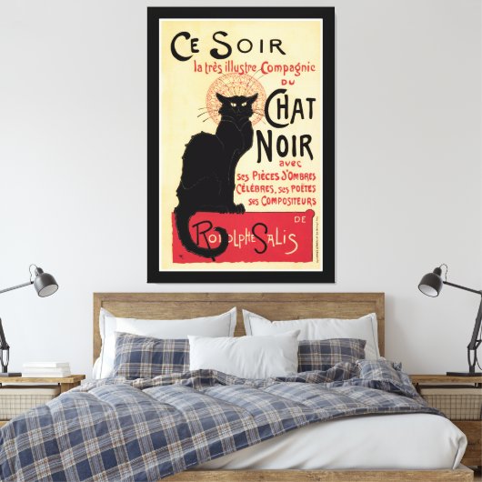 Chat Noir~Black Cat Leinwanddruck (Insitu (Schlafzimmer))