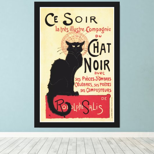 Chat Noir~Black Cat Leinwanddruck (Insitu (Holzboden))