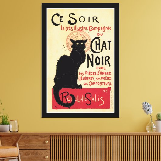 Chat Noir~Black Cat Leinwanddruck (Insitu (Wohnzimmer))