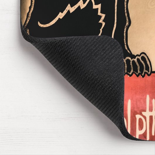 Chat Noir - Black Cat Poster Mousepad (Ecke)