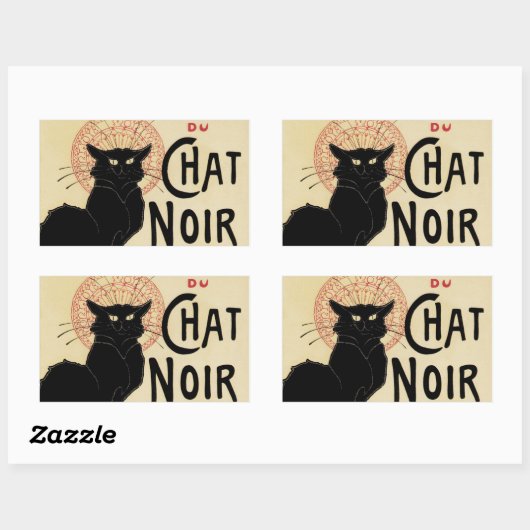 Chat Noir~Black Cat Rechteckiger Aufkleber (Blatt)
