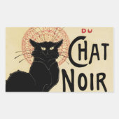 Chat Noir~Black Cat Rechteckiger Aufkleber (Vorderseite)