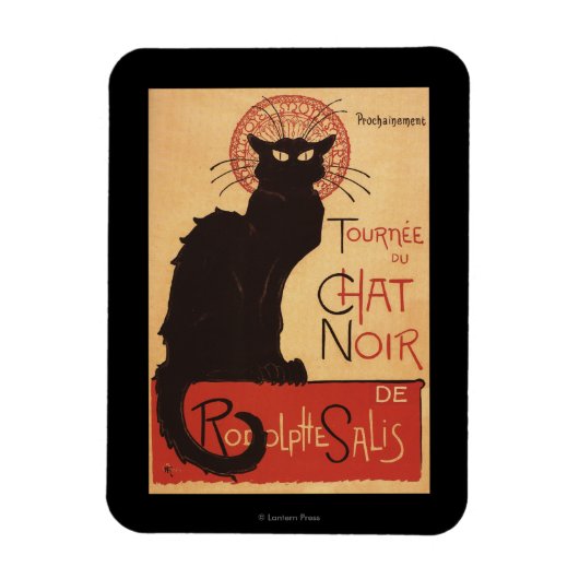 Chat Noir Cabaret Troupe Black Cat Promo Poster Magnet (Vertikal)