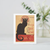 Chat Noir Cabaret Troupe Black Cat Promo Poster Postkarte (Stehend Vorderseite)