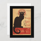 Chat Noir Cabaret Troupe Black Cat Promo Poster Postkarte (Vorne/Hinten)