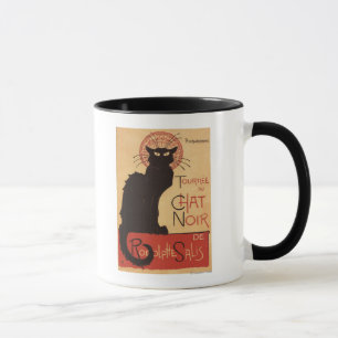 Chat Noir Cabaret Troupe Black Cat Promo Poster Tasse