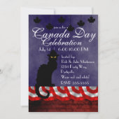 Chat Noir Canada Day Einladung (Vorderseite)
