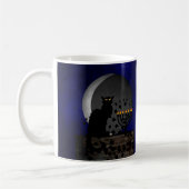 Chat Noir Chanukah mit Menorah Kaffeetasse (Links)