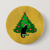 Chat Noir Christmas Button (Vorderseite)