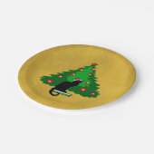 Chat Noir Christmas Pappteller (Schrägansicht)