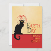 Chat Noir Earth Day Einladung (Rückseite)