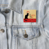 Chat Noir Earth Day Reduce Wiederverwendung Gerecy Button (Beispiel)