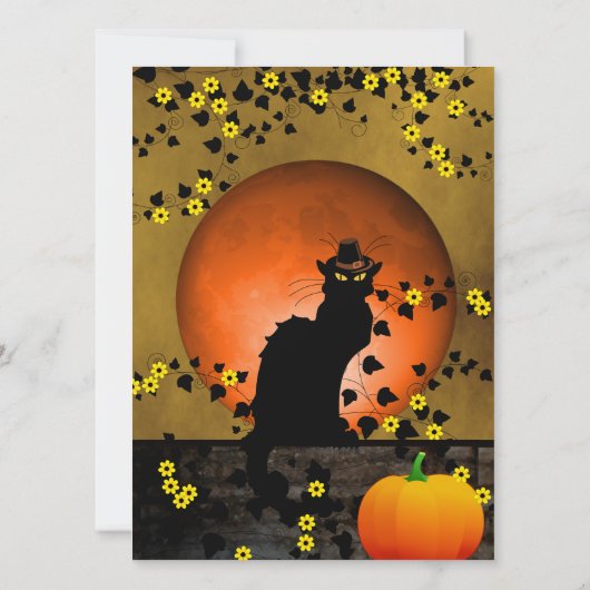 Chat Noir Erntedank Einladung (Rückseite)