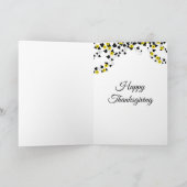 Chat Noir Erntedank Feiertagskarte (Innenseite)