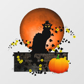 Chat Noir Erntedank Fensteraufkleber (Blatt)