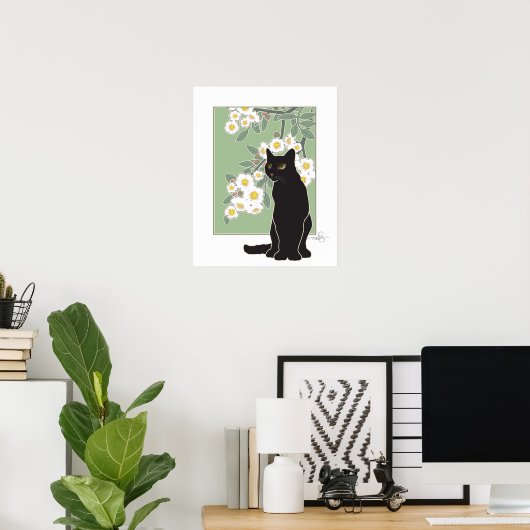 Chat Noir et Fluer de Pommier Poster (Heimbüro)