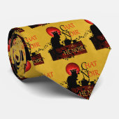 Chat Noir et Thé Noir, Black Cat Black Tee Krawatte (Gerollt)