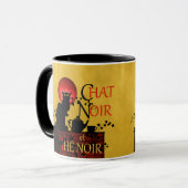 Chat Noir et Thé Noir, Black Cat Black Tee Tasse (Vorderseite Links)