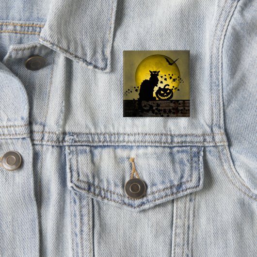 Chat Noir Halloween Button (Beispiel)