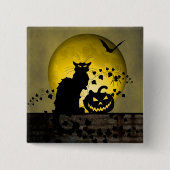 Chat Noir Halloween Button (Vorderseite)