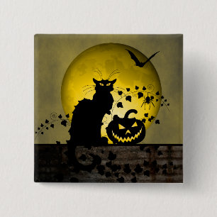 Chat Noir Halloween Button