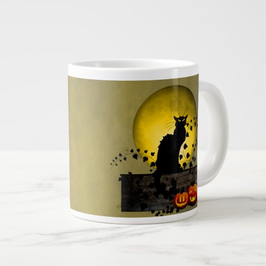 Chat Noir Halloween Jumbo-Tasse (Vorderseite Rechts)