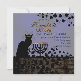 Chat Noir Hanukkah Einladung