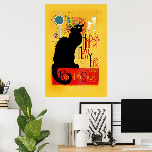 Chat Noir Happy New Year Poster (Heimbüro)