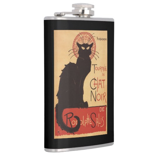 Chat-Noir Kabaretttroupe-schwarze Flachmann (Rechts)