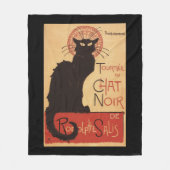 Chat-Noir Kabaretttroupe-schwarze Fleecedecke (Vorderseite)