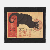 Chat-Noir Kabaretttroupe-schwarze Fleecedecke (Vorderseite (Horizontal))