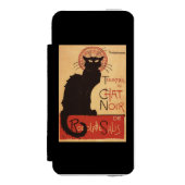 Chat-Noir Kabaretttroupe-schwarze Incipio iPhone Geldbeutel-Hülle (Folio Vorderseite)
