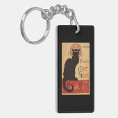 Chat-Noir Kabaretttroupe-schwarze Schlüsselanhänger (Vorderseite links)